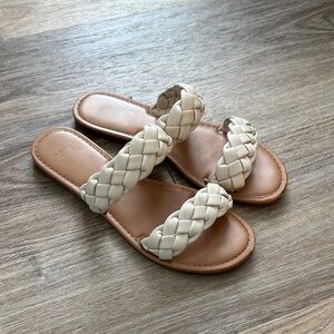 A new day women’s Chic Braided Sandals in Cream
